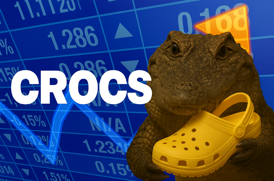 Croc Wif Crocs - A crocodile wearing yellow Crocs shoes